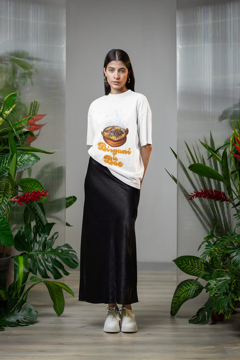 Biryani is Bae Printed T-Shirt - White