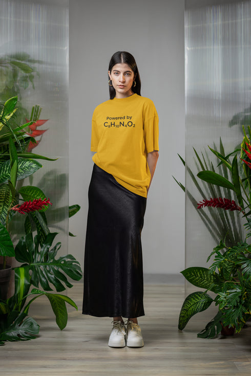 Caffeinated Printed T-Shirt - Mustard Yellow