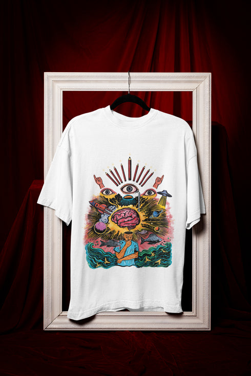 Inner Cosmos Printed T-Shirt - White