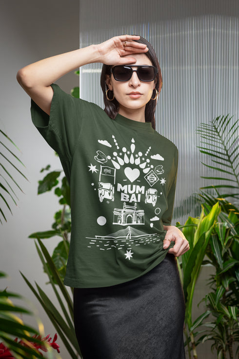 Aamchi Mumbai Printed T-Shirt - Green