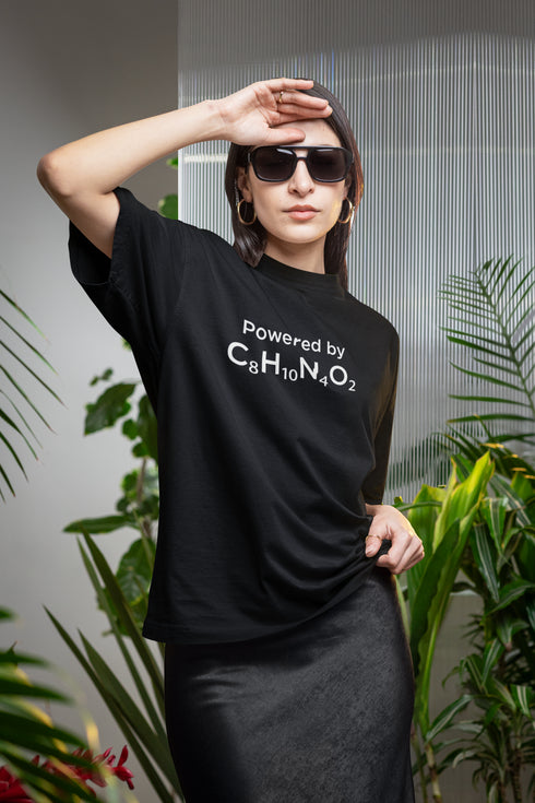 Caffeinated Printed T-Shirt - Black