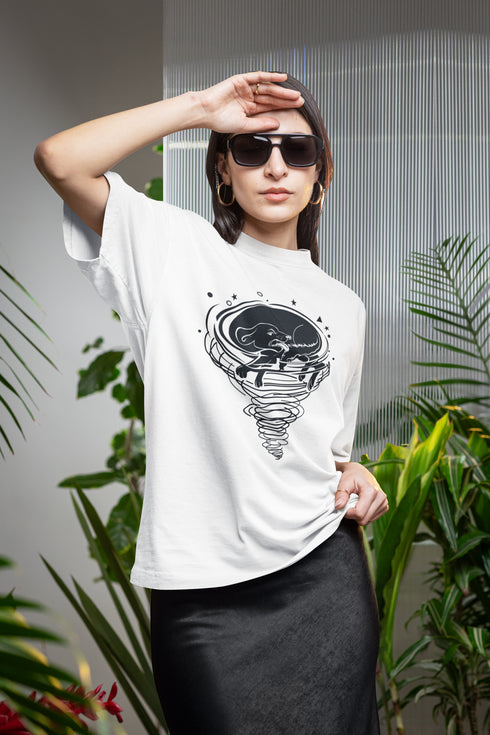 Cyclone Printed T-Shirt - White