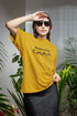 Caffeinated Printed T-Shirt - Mustard Yellow