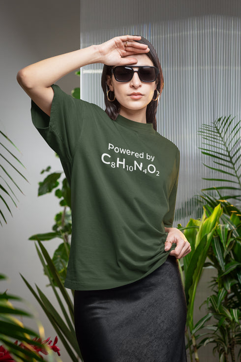 Caffeinated Printed T-Shirt - Green