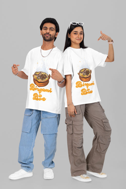 Biryani is Bae Printed T-Shirt - White