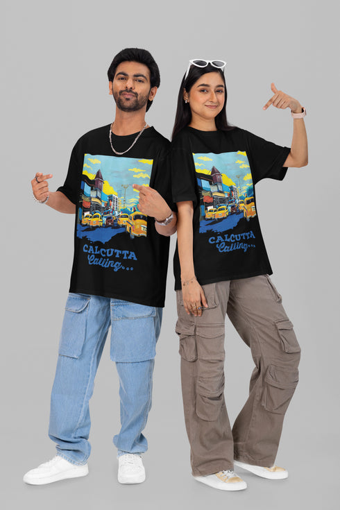 Calcutta Calling Printed T-Shirt - Black