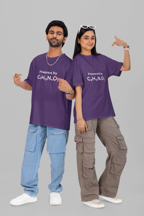 Caffeinated Printed T-Shirt - Purple