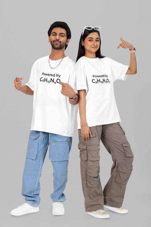 Caffeinated Printed T-Shirt - White