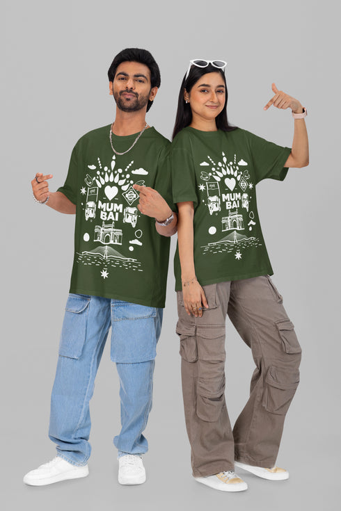 Aamchi Mumbai Printed T-Shirt - Green