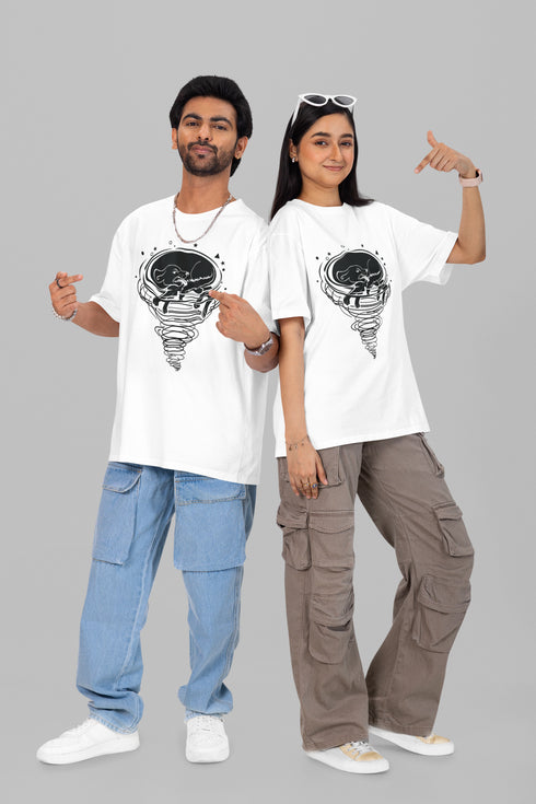 Cyclone Printed T-Shirt - White