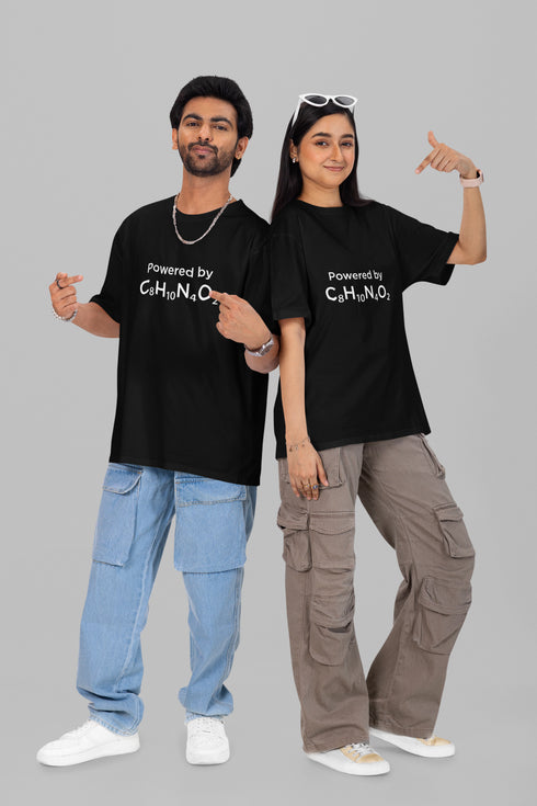 Caffeinated Printed T-Shirt - Black