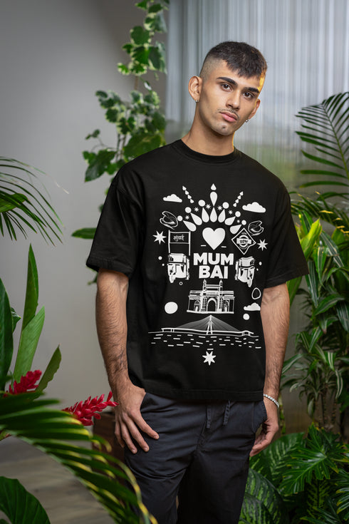 Aamchi Mumbai Printed T-Shirt - Black
