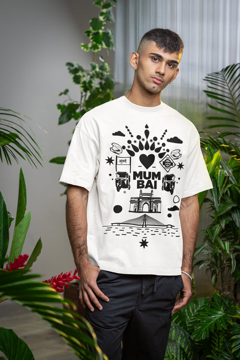 Aamchi Mumbai Printed T-Shirt - White