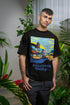 Calcutta Calling Printed T-Shirt - Black