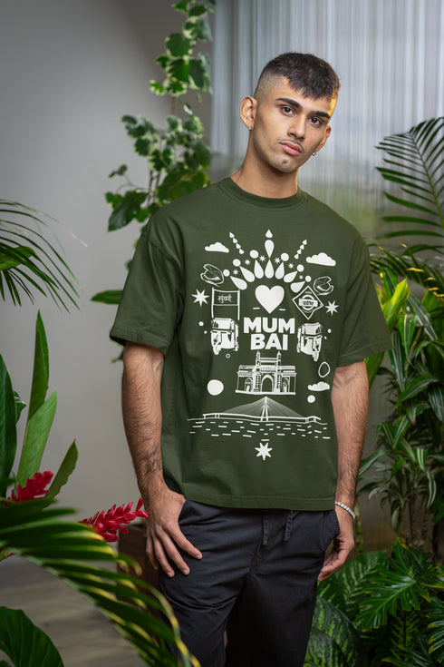 Aamchi Mumbai Printed T-Shirt - Green