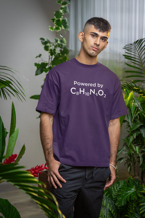 Caffeinated Printed T-Shirt - Purple