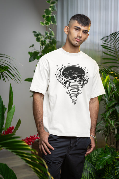 Cyclone Printed T-Shirt - White