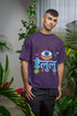 Delulu Printed T-Shirt - Purple