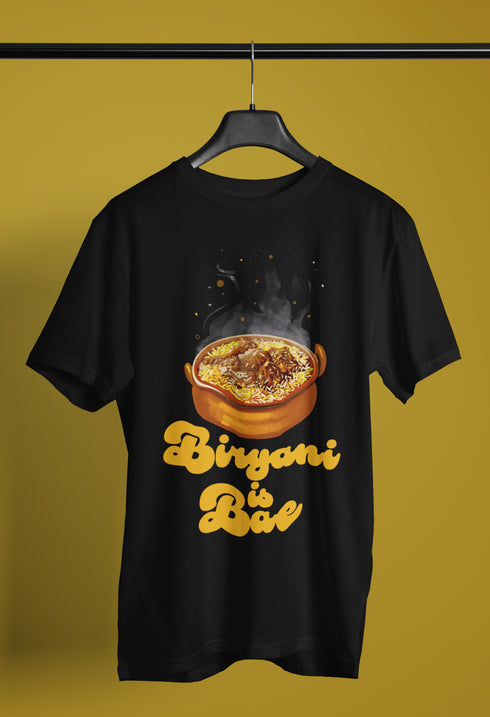 Biryani is Bae Printed T-Shirt - Black
