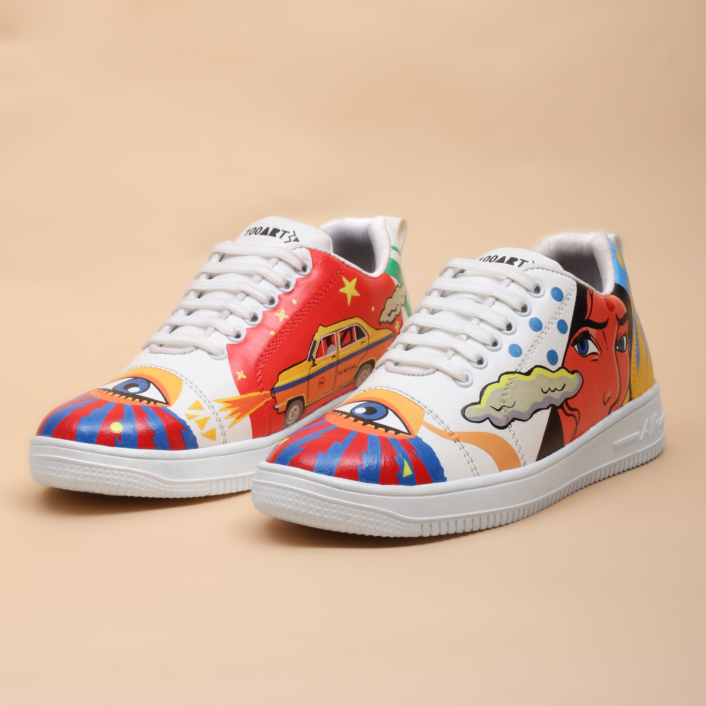 Hand-Painted Sneakers - Pop-Art