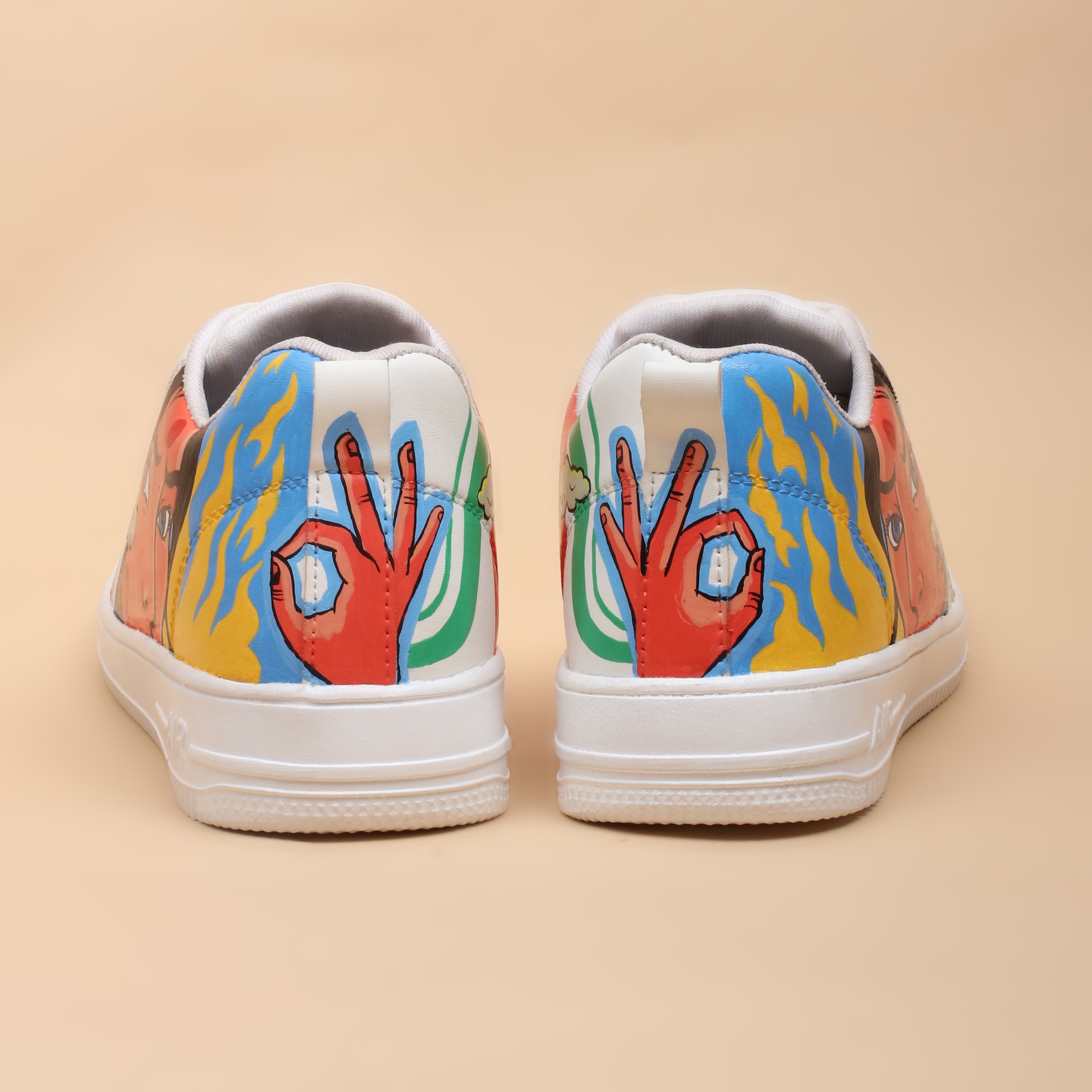 Hand-Painted Sneakers - Pop-Art