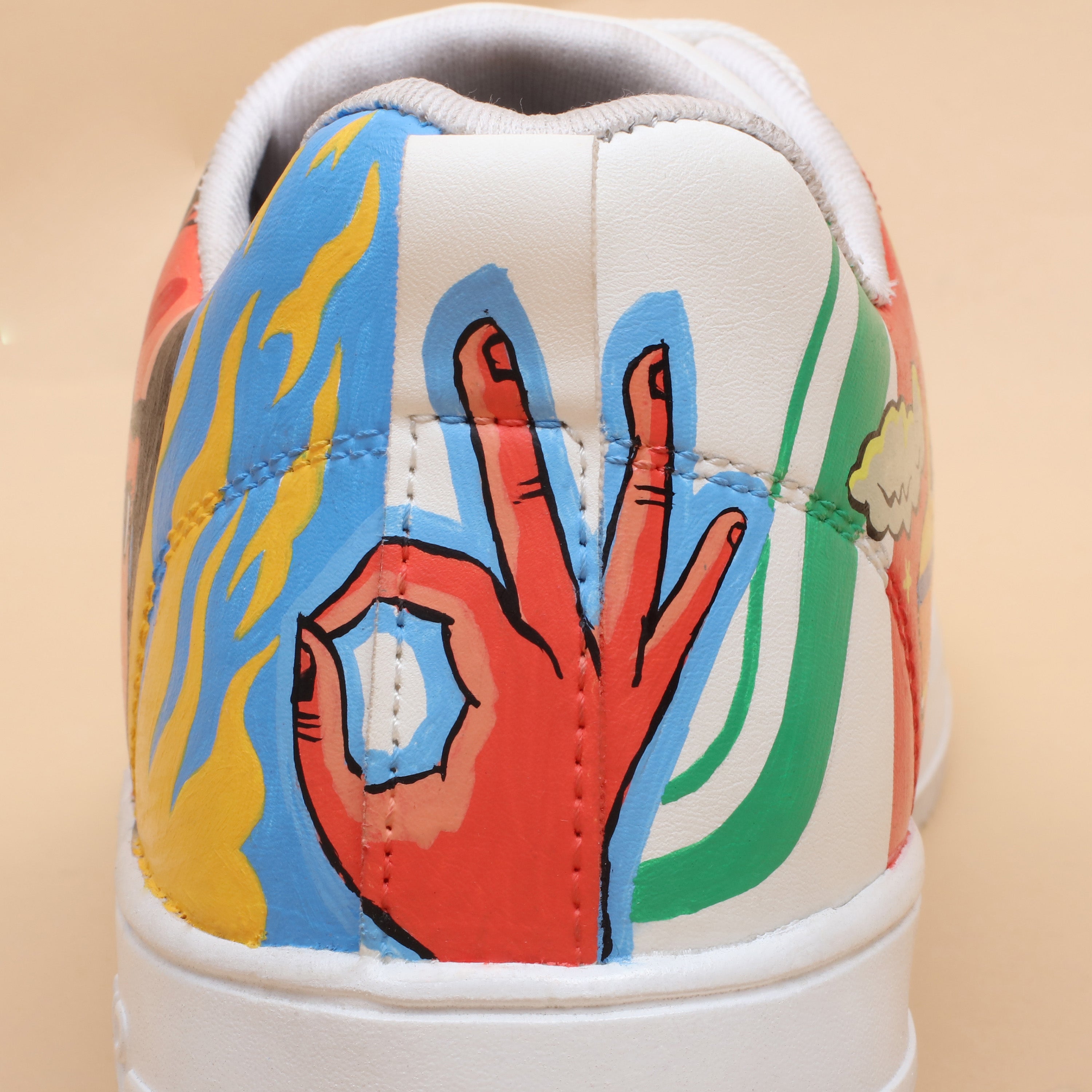 Hand-Painted Sneakers - Pop-Art